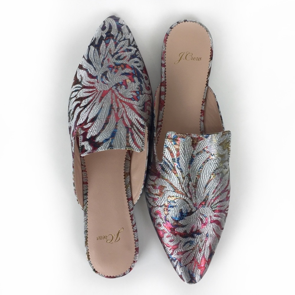 J. Crew Marina Slides Jacquard Fantasia Sz 9.5 NEW - Picture 11 of 13